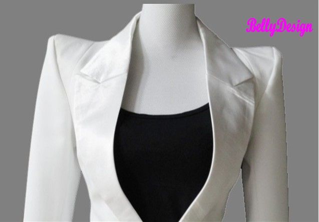 Vintage Peak Power Shoulder Elegant Suit Blazer Jacket  