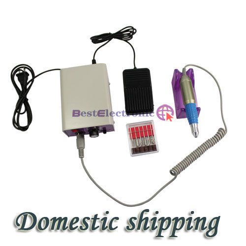 Electric Nail Manicure Drill File Machine w Foot Pedal  