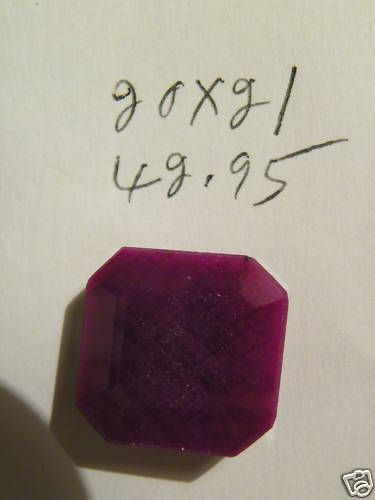 Huge Ruby 20x21 MM. Octagon Faceted 42.95 Carats  