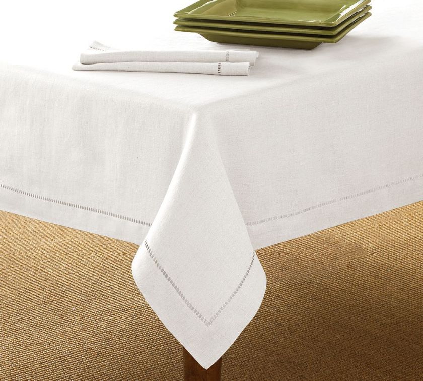 Handmade Hemstitch Design Tablecloth 38 56 Square   23 Colors New 