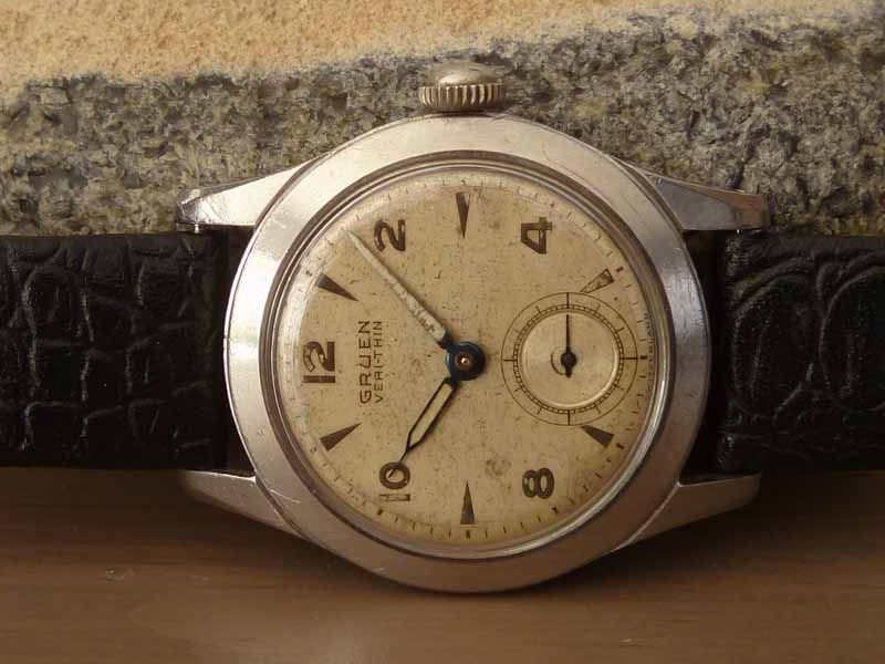 1950s GRUEN [Swiss] Veri Thin Vintage Vietnam Military Watch 17j HW 