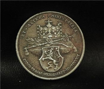 COLLECTABLE 1836 BOHEMIA/PRAGUE CORONATION MEDAL OF EMPEROR FERDINAND 