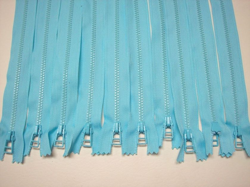 10   9.5 Turquoise # 3 Closed End Plastic Teeth Zipper  