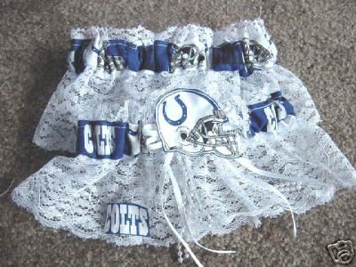 Football Indianapolis Colts Wedding Bridal Garter Set 082676653155 