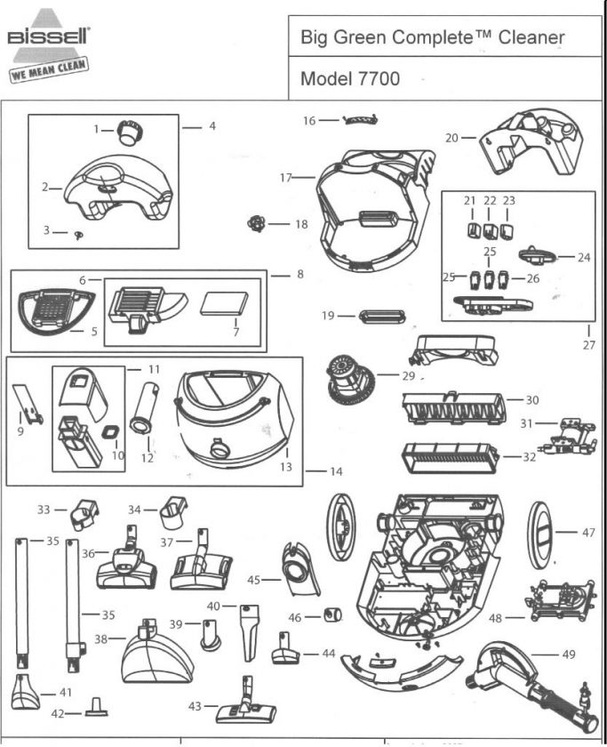 18. Bissell Receiver Valve for Model 7700 Big Green  