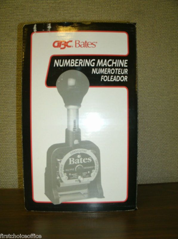 GBC 6EMULT 9820315 Bates Numbering Machine  