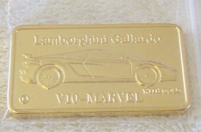 THIS BEAR HAS A NEW LAMBORGHINI V 10 MARVEL GOLD BAR