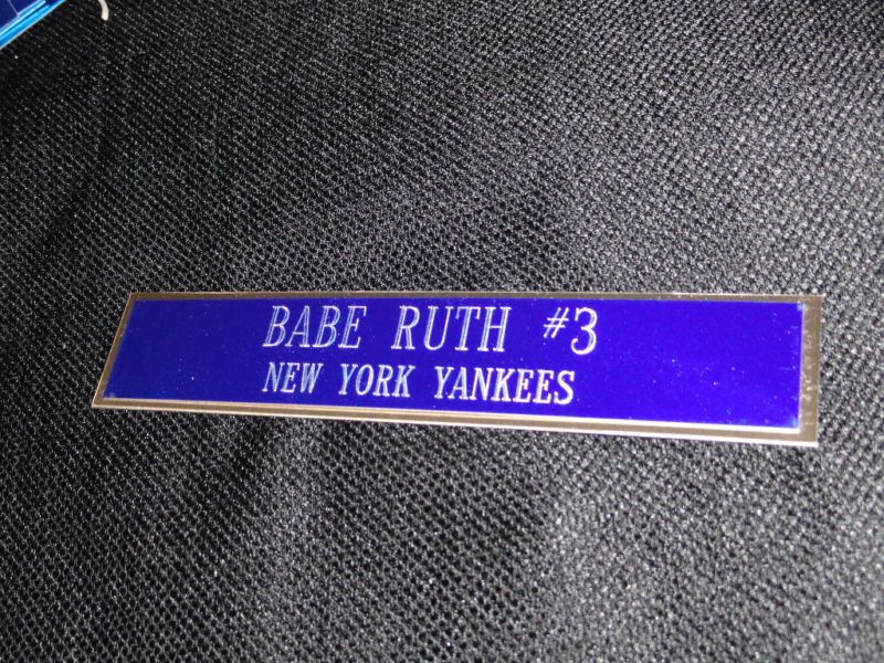 BABE RUTH 1X6 BASEBALL AUTOGRAPH NAME PLATE  