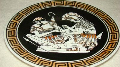 Greek Decorative Plate Kepameixh D.Tpirkatzhe Aghnon Tpayma Made in 