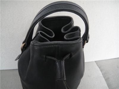 BLACK VINTAGE ALL LEATHER COACH BACK PACK, EXCELLENT COND.  