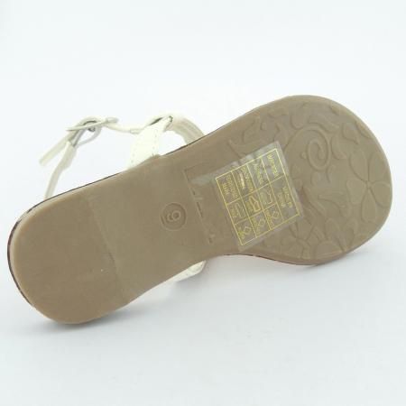   Strap Flat Thong Sandals White Size 9 4 / kids thong shoes  
