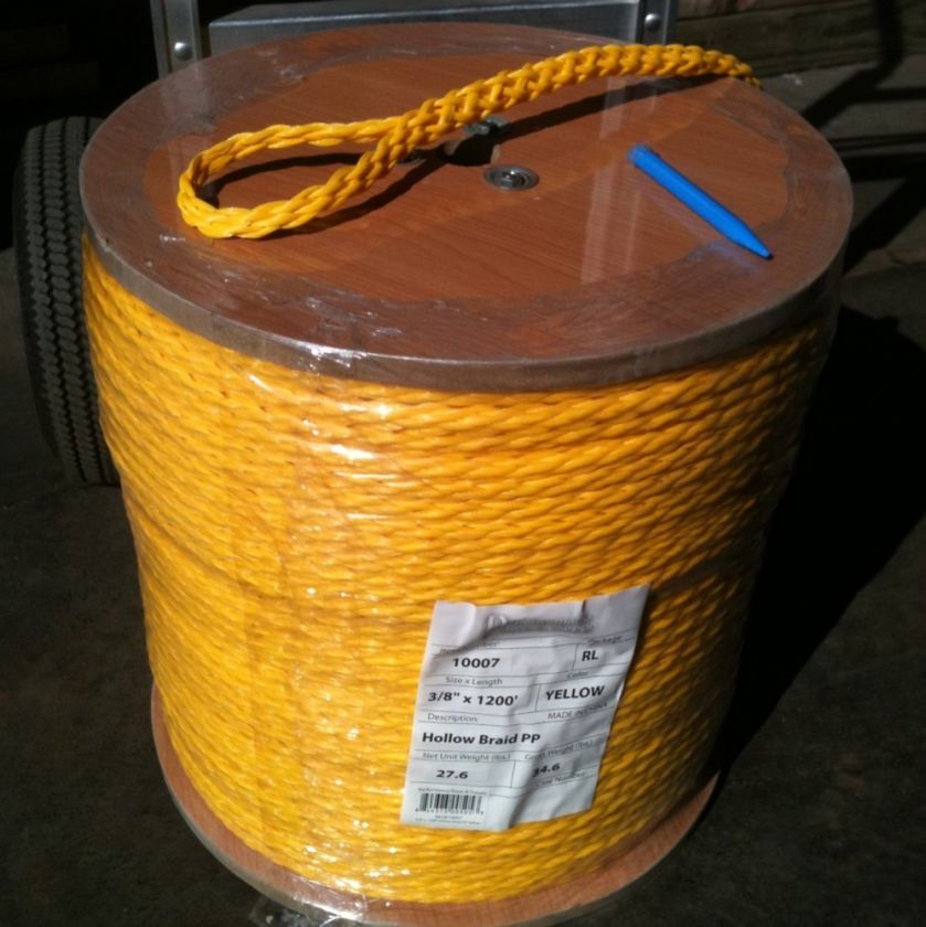 Hollow Braid Quick Splice Rope 3/8 X 1200 w/Splice fid  