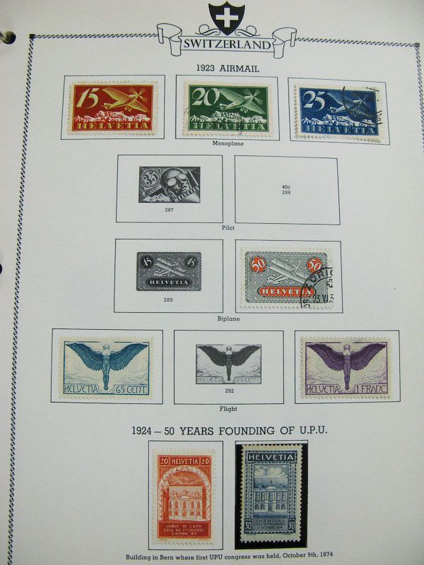 Switzerland Stamps Mint And Used Collection In Minkus Album  