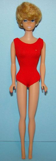 Bubble Cut Barbie Doll Blonde White Lips C1964 Mattel  