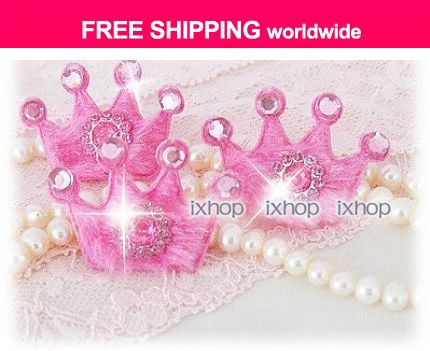 25 pcs Princess Bling Crown Fairytale (U PICK Color)Applique 7100/10 