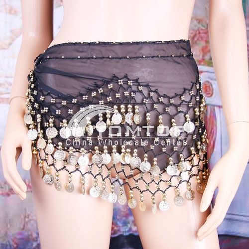 Gold Plated Tribal Belly Dance Hip Waist Belt H1428B  