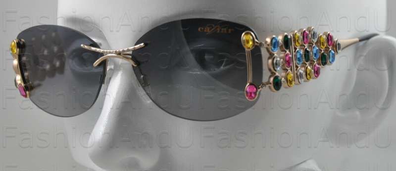 Caviar 6827 C72 Sunglasses w/rhinestones 56 16 130  