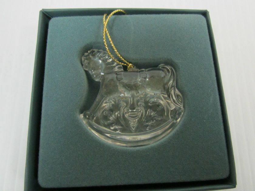 LENOX CRYSTAL CHRISTMAS TREE ORNAMENT ROCKIN HORSE 1992  