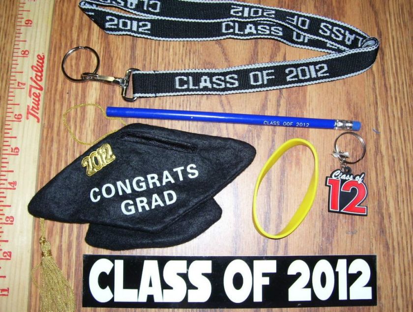 CLASS OF 2012 GRADUATION LANYARD BRACELET KEYCHAIN MORE  