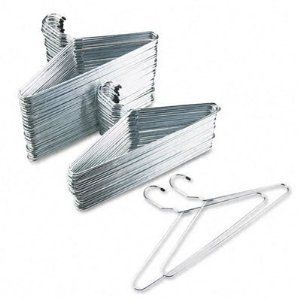 100/PK Heavy Duty 1.8 Chrome Metal Closet Hangers  