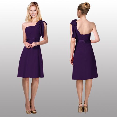 Overlay One Shoulder Cocktail Bridesmaid Dresses AU6~24  