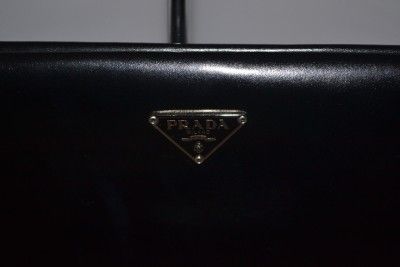   Cerniera Lux Black Leather Hand Bag BR1386 Authentic Purse  