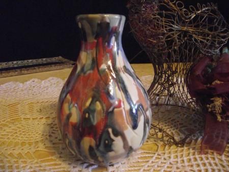 VINTAGE ART POTTERY VASE SIGNED FONTANA LAKE POTTERY 4/99 VINTAGE VASE 