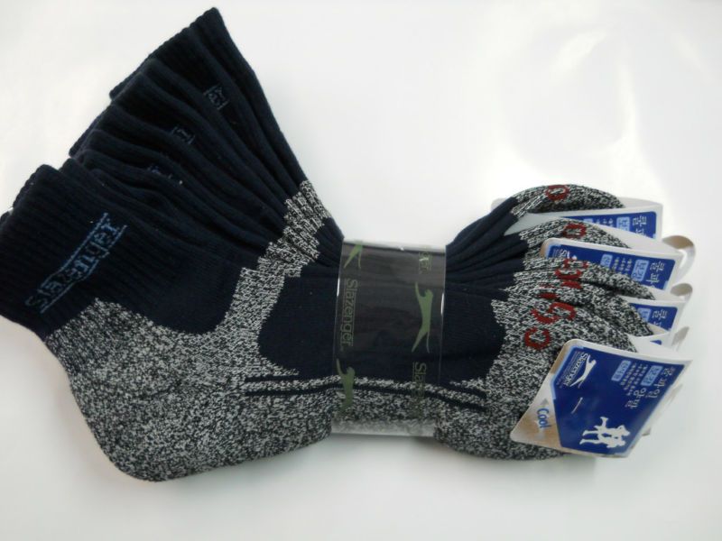 5prs Slazenger Mens Hiking outdoor Socks Navy Coolmax  