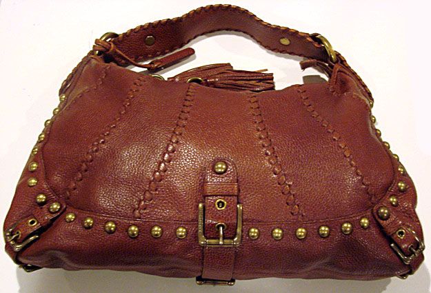 Isabella Fiore Whipflash Revival   Audra Hobo Bag Purse Brown 