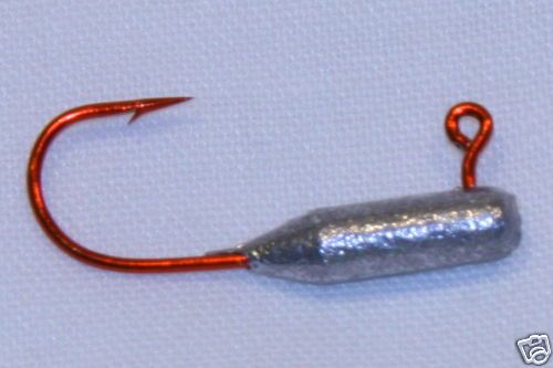 19 pk 1/16 oz Tube Insert Crappie Jigs Red Abd. Hooks  