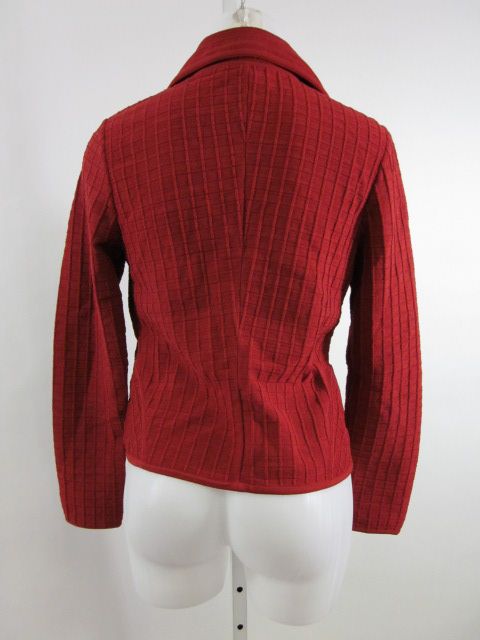 ZAC POSEN Red Sweater Blazer Jacket Sz L  