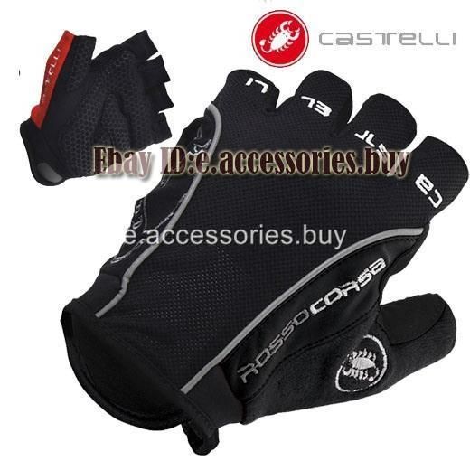   Corsa Bike Cycling Bicycle Fingerless Gloves Black S/M/L/XL  