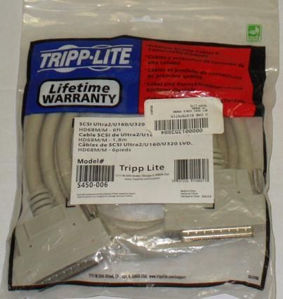 TRIPP LITE S450 006 6FT SCSI ULTRA2/U160/U320 LVD HD68M/M CABLE NEW 