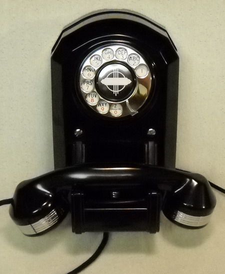 Art Deco Automatic Electric AE50 antique telephone vintage wall phone 