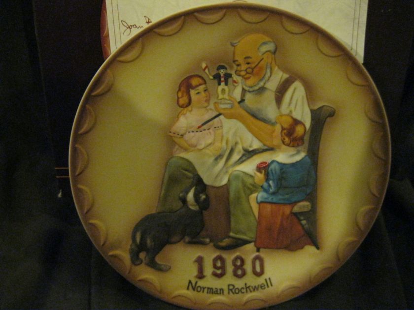 NORMAN ROCKWELL COLLECTORS PLATE THE TOYMAKER  1980  