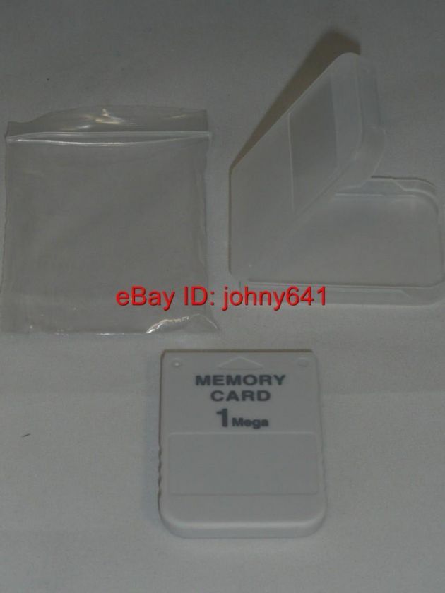 NEW 1MB MEMORY CARD FOR PS1 PS2 PLAYSTATION 2 BULK  