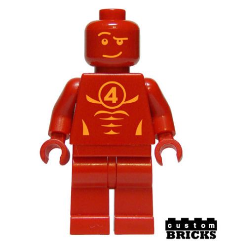 Custom Human Torch Minifigure Minifig * Fantastic Four  