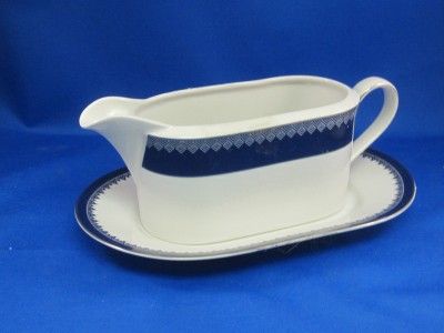 New ralph Lauren Hastings Cobalt Gravy Boat & Saucer  