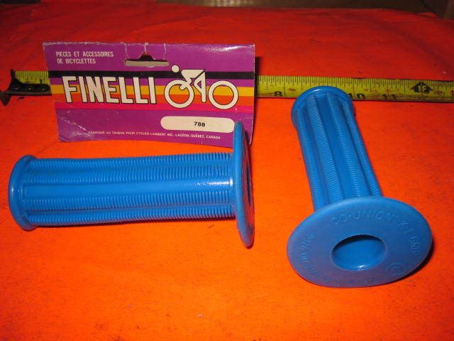 VINTAGE FINELLI BLUE HANDLE BAR GRIPS BIKE BICYCLE NOS  