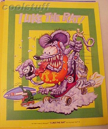 Ed Big Daddy Roth RAT FINK mini poster I LIKE THE RAT  