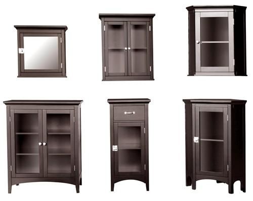 New Madison Ave Bathroom Double Floor Cabinet Espresso  