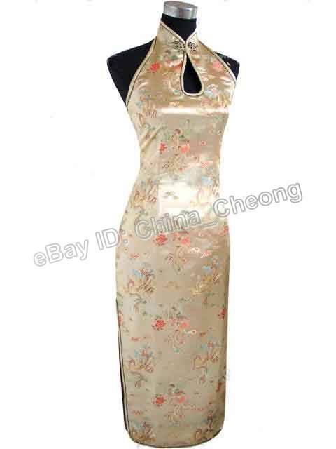 Chinese Womens Cheongsam Backless Evening Dress/Qipao  