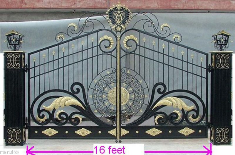 100% WROUGHT IRON BEST DRIVEWAY GATES 30k IF MADE IN US NOTHING IS 