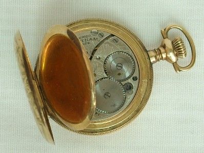 ANTIQUE WALTHAM MECHANICAL POCKET WATCH 1906 SIDEWINDER HUNTER CASE GF 