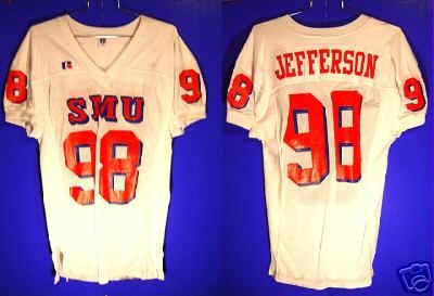 SMU Mustangs Game Worn White #98 Football Jersey  