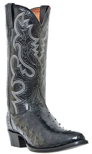 DAN POST Black Mens F.Q. Ostrich Boots DP2321  