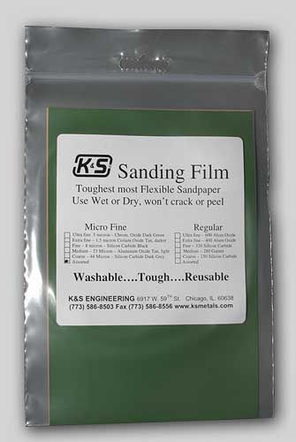 MODELERS MICRO SANDING FILM   K&S 5 Sheet Assortment  