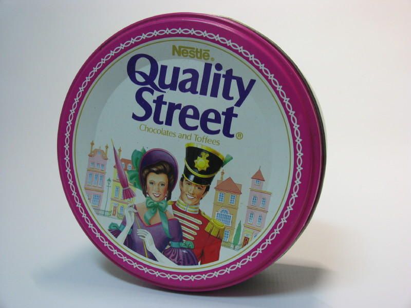 NESTLE QUALITY STREET TOFFEE TIN BAKELITE EMPTY BOX  