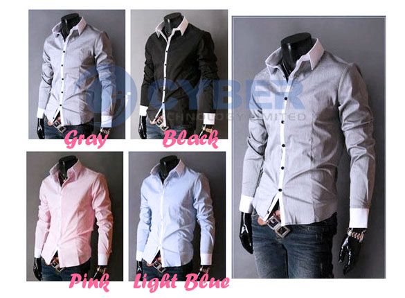 Mens Casual Slim fit Stylish Long Sleeve Shirts Luxury  