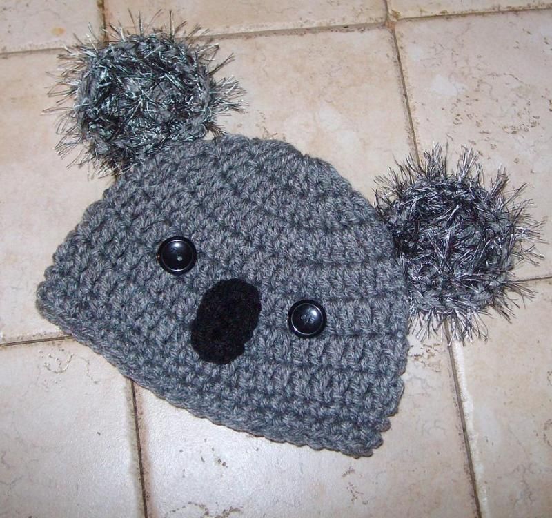 BABY BOY ☀CROCHET KOALA HAT NEWBORN~PHOTO PROP~CUTE  